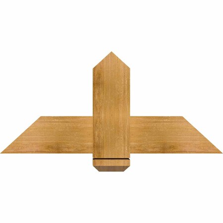 Ekena Millwork Eugene Rough Sawn Timber Gable Bracket, Western Red Cedar, 36"W x 16"H x 4"D x 6"F, 11/12 Pitch GBW036X16X0406EUG00RWR